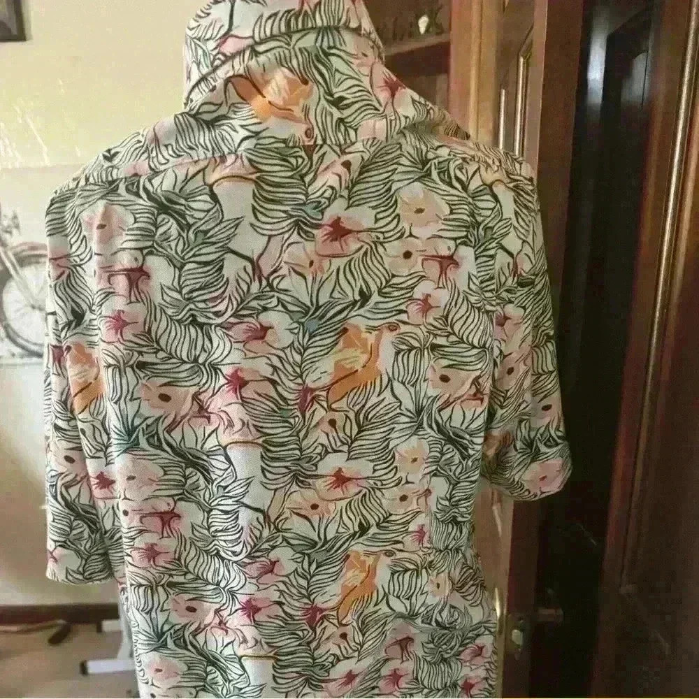 Men’s Medium Tropical Print Top by Cremieux - New Without Tags - Picture 2 of 4